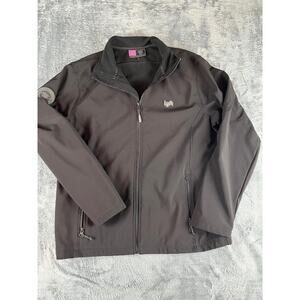 Lyft 1K Driver Club Jacket Size L Gray Softshell Fleece Lined 1000 Rides